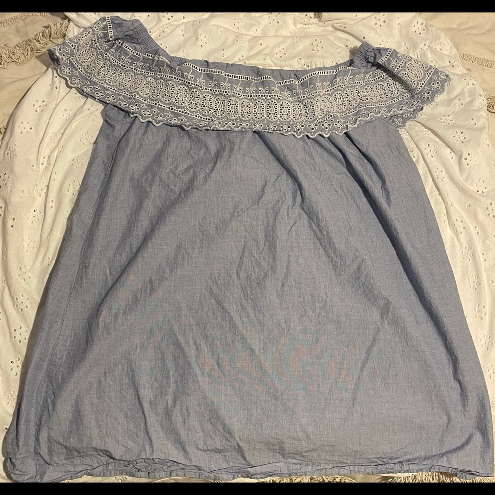 Off the shoulder floral embroidered dress size 16